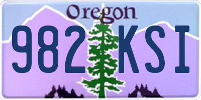 OR license plate 982KSI