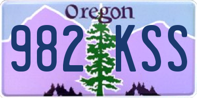 OR license plate 982KSS