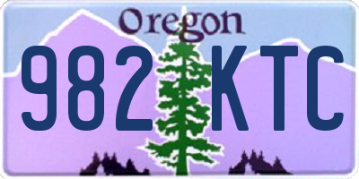 OR license plate 982KTC