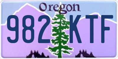 OR license plate 982KTF
