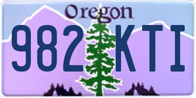 OR license plate 982KTI