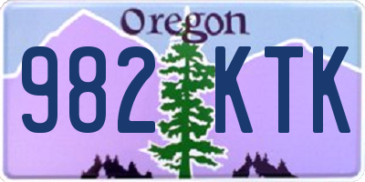OR license plate 982KTK
