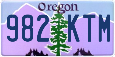 OR license plate 982KTM
