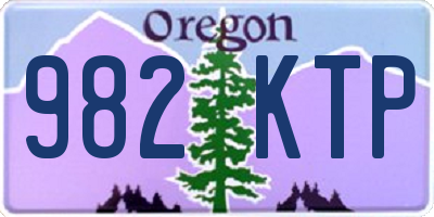 OR license plate 982KTP