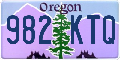 OR license plate 982KTQ