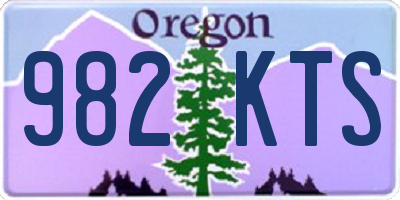 OR license plate 982KTS