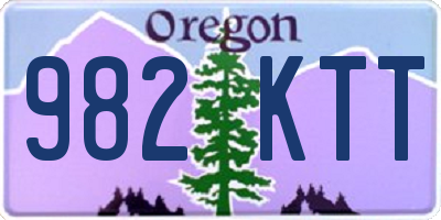 OR license plate 982KTT