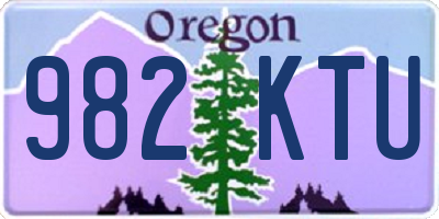 OR license plate 982KTU