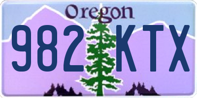 OR license plate 982KTX