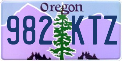 OR license plate 982KTZ