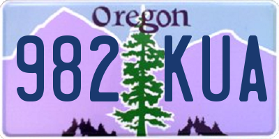 OR license plate 982KUA