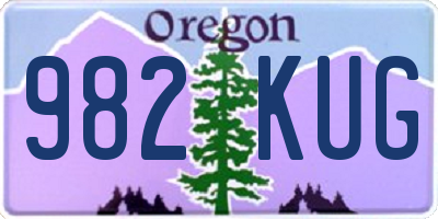 OR license plate 982KUG