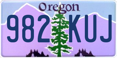 OR license plate 982KUJ