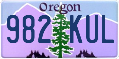 OR license plate 982KUL