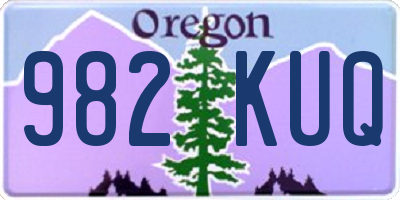 OR license plate 982KUQ