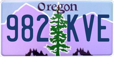 OR license plate 982KVE