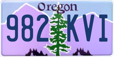 OR license plate 982KVI