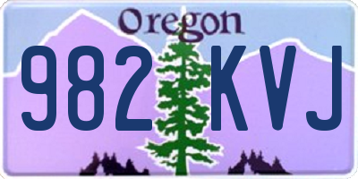 OR license plate 982KVJ