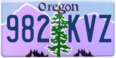 OR license plate 982KVZ