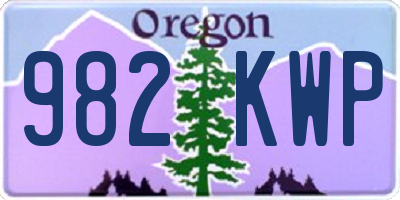 OR license plate 982KWP