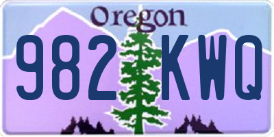 OR license plate 982KWQ