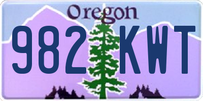 OR license plate 982KWT