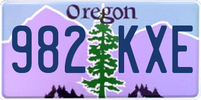 OR license plate 982KXE