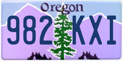 OR license plate 982KXI