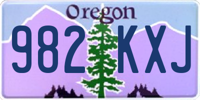OR license plate 982KXJ