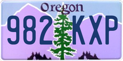 OR license plate 982KXP