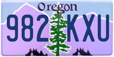 OR license plate 982KXU