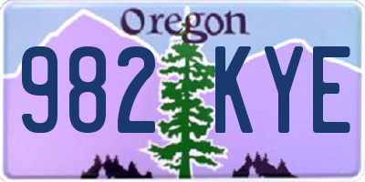 OR license plate 982KYE