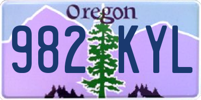 OR license plate 982KYL