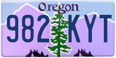OR license plate 982KYT