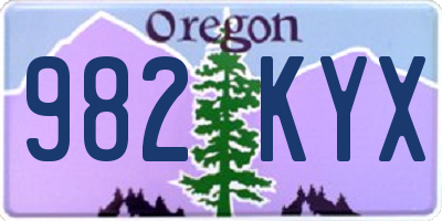 OR license plate 982KYX