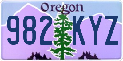 OR license plate 982KYZ