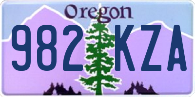 OR license plate 982KZA