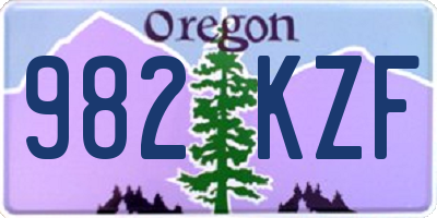 OR license plate 982KZF