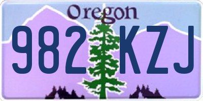 OR license plate 982KZJ