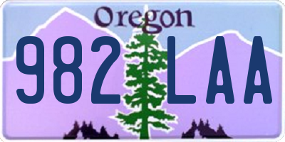 OR license plate 982LAA