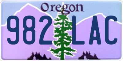 OR license plate 982LAC