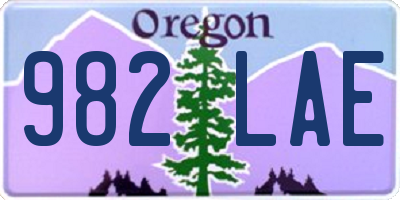 OR license plate 982LAE