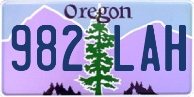 OR license plate 982LAH