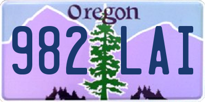 OR license plate 982LAI