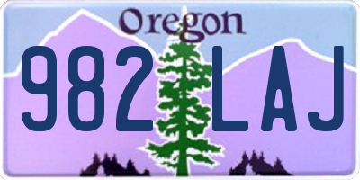 OR license plate 982LAJ