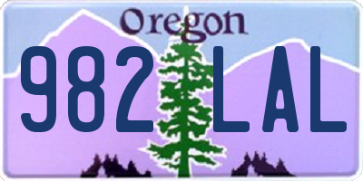 OR license plate 982LAL