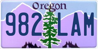 OR license plate 982LAM