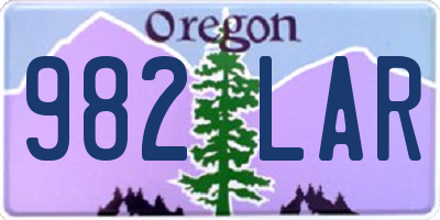 OR license plate 982LAR