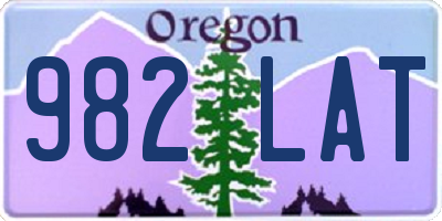 OR license plate 982LAT