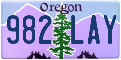 OR license plate 982LAY